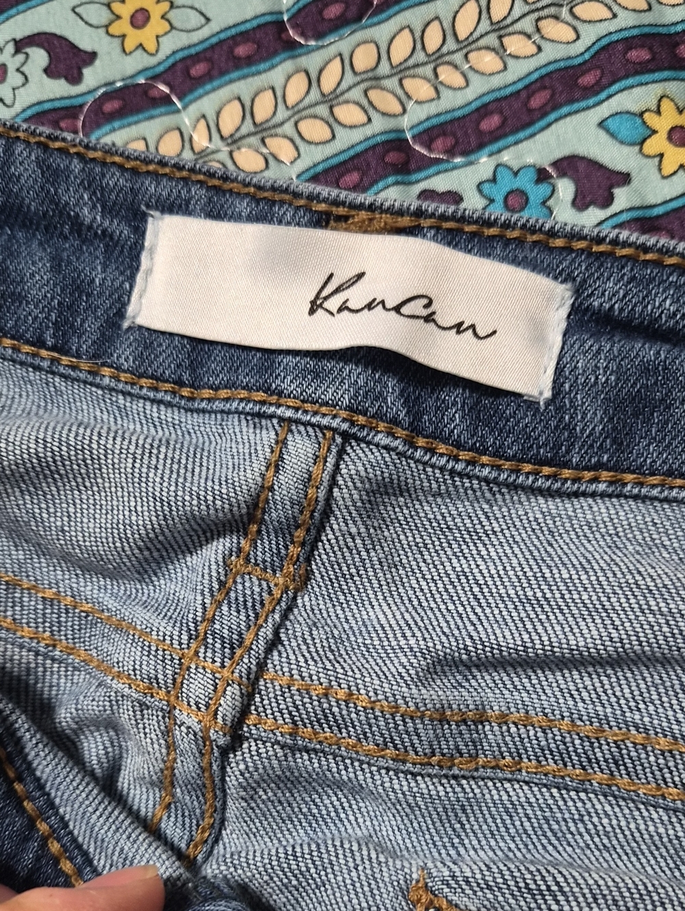 KanCan Light Blue Skinny Jeans with Contrast Stitching